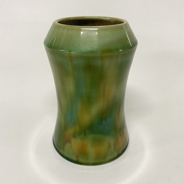 VASE, 1930s Green Art Deco 'Remued' 